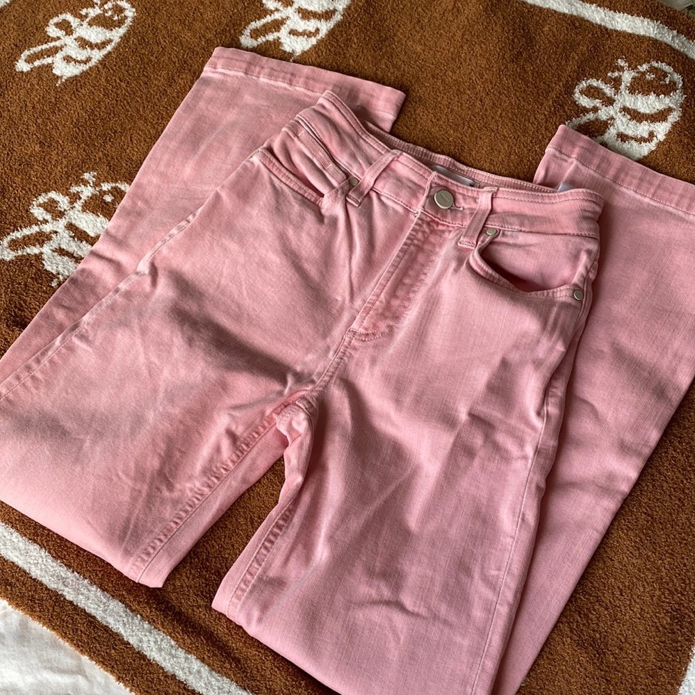 Paige size 24 High waisted pink stretch jeans